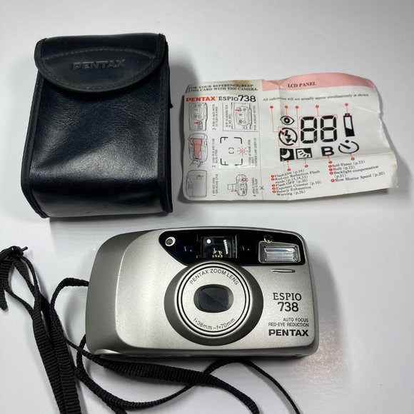 Pentax Cameras, Photo & Video Pentax Espio 738 35mm Point Shoot Af Autofocus Film Camera W